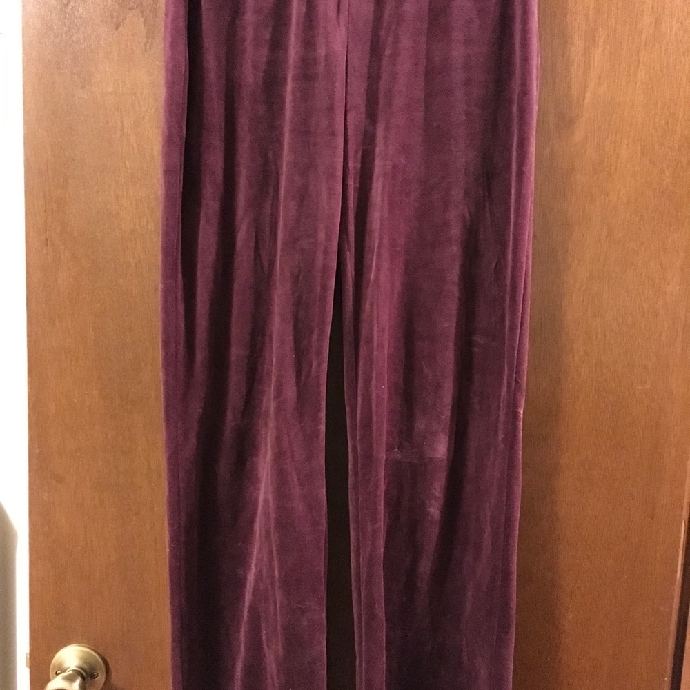 St. John's Bay purple Velour active wear suit S - Picture 3 of 5